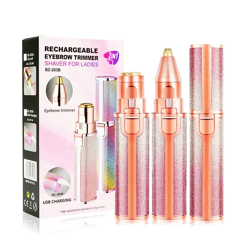 2 in 1 Electric Eyebrow Ʈ ũ Painless Eye Brow   鵵 鵵 ޴ ̼   Lady depilator